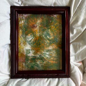 8.5” x 11” Brown Red Frame